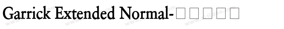 Garrick Extended Normal字体转换